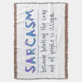 SlipperyJoe's Sarcasm Grappige slogan gezegde spee Deken (Voorkant Verticaal)