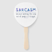 SlipperyJoe's Sarcasm Grappige slogan gezegde spee Handwaaier (Achterkant)