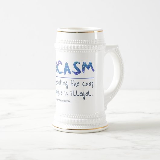 SlipperyJoe's Sarcasm slaat illegale grappige slog Bierpul (Voorkant rechts)