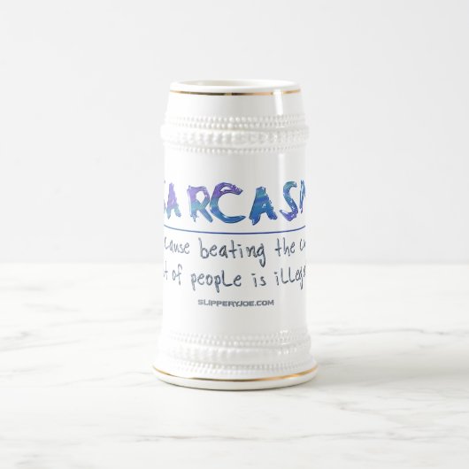 SlipperyJoe's Sarcasm slaat illegale grappige slog Bierpul (Center)