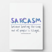 SlipperyJoe's Sarcasm slaat illegale grappige slog Fotoplaat (voorkant)