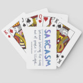 SlipperyJoe's Sarcasm slaat illegale grappige slog Pokerkaarten (Achterkant)