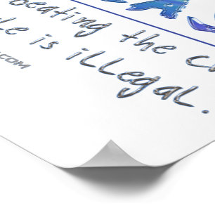 SlipperyJoe's Sarcasm slaat illegale grappige slog Poster