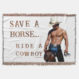 SlipperyJoe's Save a horse Ride A Cowboy pet muscu Deken