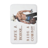 SlipperyJoe's save horse ride rietje cowboy pet mu Badmat (Voorkant Verticaal)
