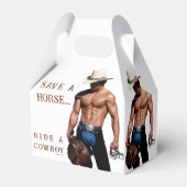 SlipperyJoe's save horse ride rietje cowboy pet mu Bedankdoosjes (Voorkant Zijde)