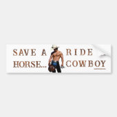 SlipperyJoe's save horse ride rietje cowboy pet mu Bumpersticker (Voorkant)