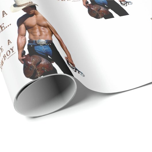 SlipperyJoe's save horse ride rietje cowboy pet mu Cadeaupapier (Rol Hoek)