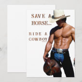 SlipperyJoe's save horse ride rietje cowboy pet mu Feestdagenkaart (Voorkant / Achterkant)