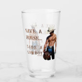 SlipperyJoe's save horse ride rietje cowboy pet mu Glas (Voorkant)