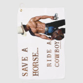 SlipperyJoe's save horse ride rietje cowboy pet mu Golfhanddoek (Voorkant)