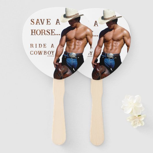SlipperyJoe's save horse ride rietje cowboy pet mu Handwaaier (Voorkant en achterkant)