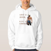 SlipperyJoe's save horse ride rietje cowboy pet mu Hoodie (Voorkant)