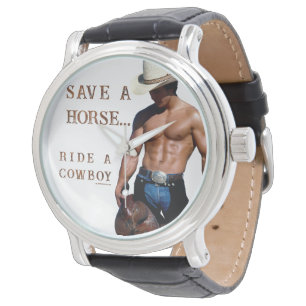 SlipperyJoe's save horse ride rietje cowboy pet mu Horloge