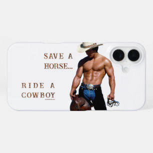 SlipperyJoe's save horse ride rietje cowboy pet mu iPhone 16 Plus Hoesje