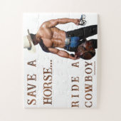SlipperyJoe's save horse ride rietje cowboy pet mu Legpuzzel (Verticaal)