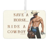 SlipperyJoe's save horse ride rietje cowboy pet mu Luchtverfrisser (Achterkant)