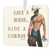 SlipperyJoe's save horse ride rietje cowboy pet mu Luchtverfrisser (Links)