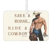 SlipperyJoe's save horse ride rietje cowboy pet mu Luchtverfrisser (Voorkant)