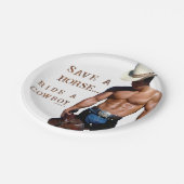 SlipperyJoe's save horse ride rietje cowboy pet mu Papieren Bordje (Gekanteld)