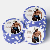 SlipperyJoe's save horse ride rietje cowboy pet mu Poker Chips (Opstapeling)