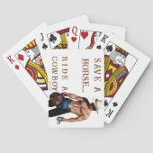 SlipperyJoe's save horse ride rietje cowboy pet mu Pokerkaarten (Achterkant)