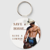 SlipperyJoe's save horse ride rietje cowboy pet mu Sleutelhanger (Voorkant)