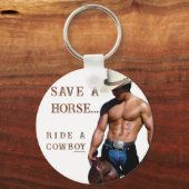 SlipperyJoe's save horse ride rietje cowboy pet mu Sleutelhanger (Achterkant)