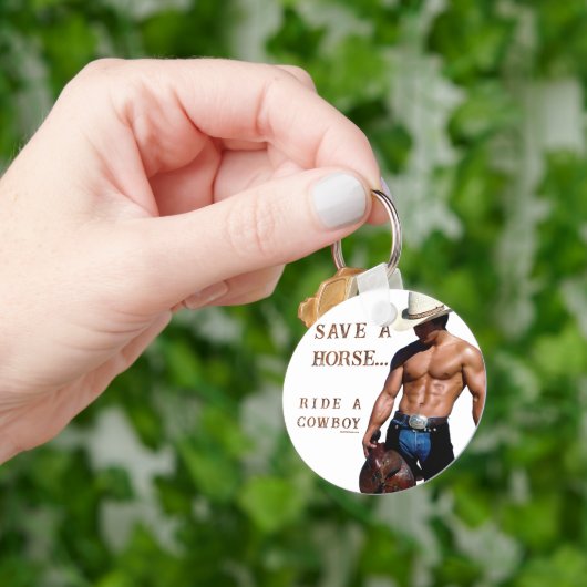 SlipperyJoe's save horse ride rietje cowboy pet mu Sleutelhanger (Hand)