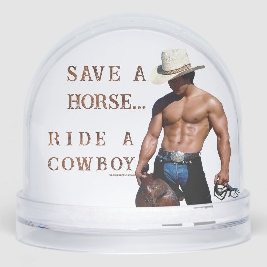 SlipperyJoe's save horse ride rietje cowboy pet mu Sneeuwbol (Voorkant)