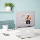 SlipperyJoe's save horse ride rietje cowboy pet mu Sticker (Laptop op bureau)