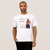 SlipperyJoe's save horse ride rietje cowboy pet mu T-shirt (Voorkant volledig)