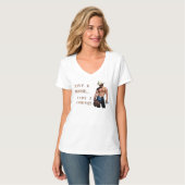 SlipperyJoe's save horse ride rietje cowboy pet mu T-shirt (Voorkant volledig)