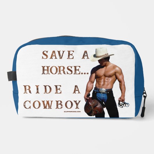 SlipperyJoe's save horse ride rietje cowboy pet mu Toilettasje (Voorkant)