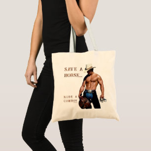 SlipperyJoe's save horse ride rietje cowboy pet mu Tote Bag