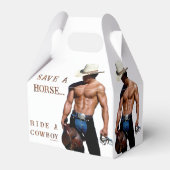 SlipperyJoe's save paard rijden strohoed cowboyhoe Bedankdoosjes (Achterkant)