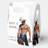 SlipperyJoe's save paard rijden strohoed cowboyhoe Bedankdoosjes (Geopend)