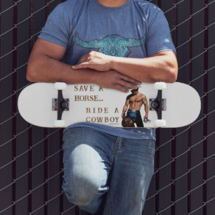 SlipperyJoe's save paard rijden strohoed cowboyhoe Persoonlijk Skateboard
