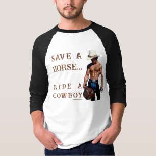 SlipperyJoe's save paard rijden strohoed cowboyhoe T-shirt