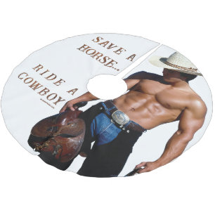 SlipperyJoe's save paard rijden strooien cowboyhoe Kerstboom Rok
