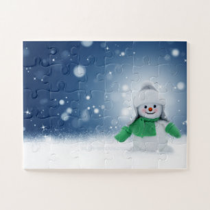SlipperyJoe's schattige kerst-sneeuwmannenpersonag Legpuzzel