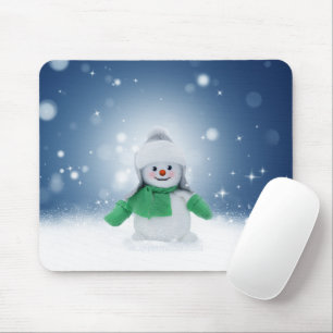 SlipperyJoe's schattige kerst-sneeuwmannenpersonag Muismat