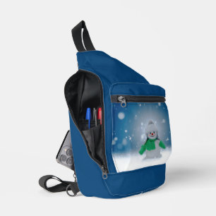 SlipperyJoe's schattige kerst-sneeuwmannenpersonag Sling Bag