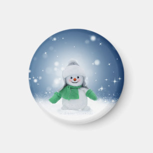 SlipperyJoe's schattige Kerstman-sneeuwmannetje Magneet