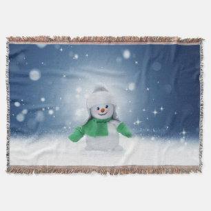 SlipperyJoe's schattige Kerstmis-sneeuwmannenperso Deken