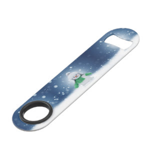 SlipperyJoe's schattige Kerstmis-sneeuwmannetje ka Speed Flessenopener