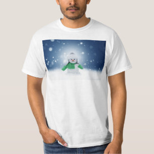 SlipperyJoe's schattige Kerstmis-sneeuwmannetje ka T-shirt