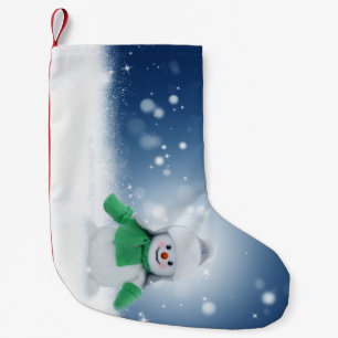 SlipperyJoe's schattige Kerstmis-sneeuwmannetje Kleine Kerstsok