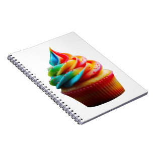 SlipperyJoe's schitterende regenboogcupcake met to Notitieboek