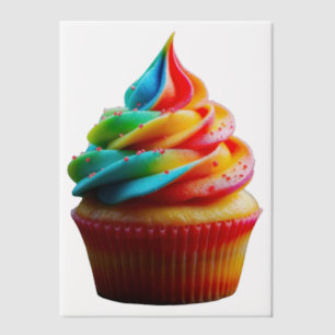 SlipperyJoe's schitterende regenboogcupcake met to Vellum Uitnodigingen